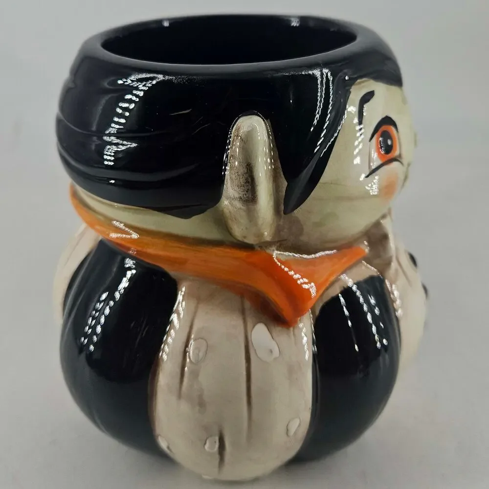 Johanna Parker Halloween Vampire Dracula Pumpkin Peep Mug Folk Art Fall